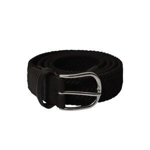 Anderson's Woven-effect Buckle Belt in Dark Brown Leather Trim